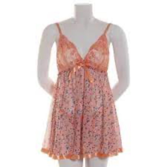 Spree Intimates Soft Cup Falling Floral Babydoll Set - Picture 1 of 4